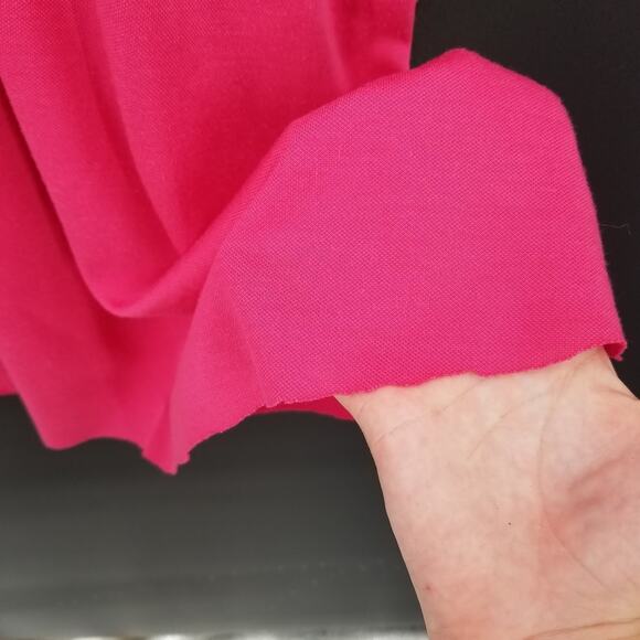 Lynn Davis Vintage Pink Capped Short Sleeve BOTTOM CUT OFF Dress tunic blouse - Picture 6 of 8